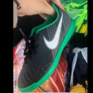 Black Green Boys Nike Sneaker